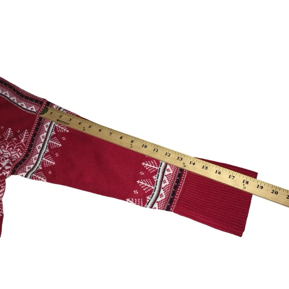 Tommy Hilfiger Red and White Patterned Sweater - Picture 6 of 14